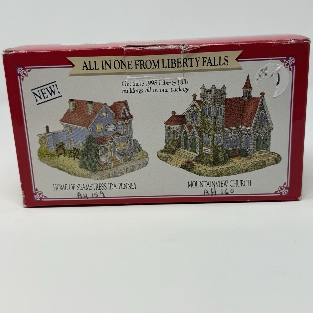 Liberty Falls 2 Piece Set – Ida Penney Home AH159 and Mountainview Church AH160